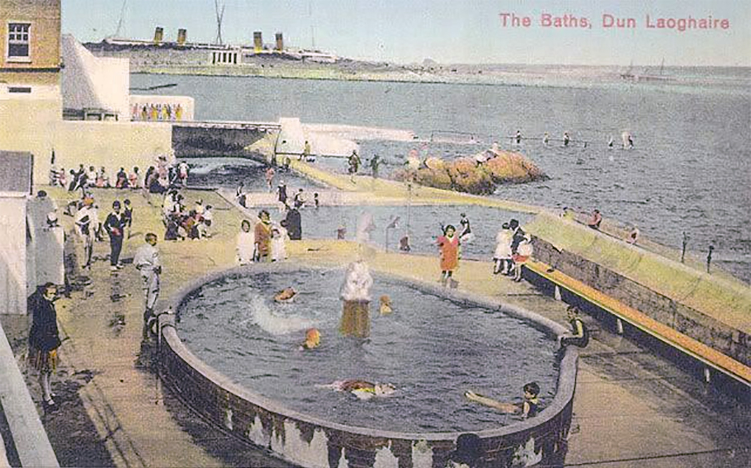 Dun Laoghaire Baths Old Postcards